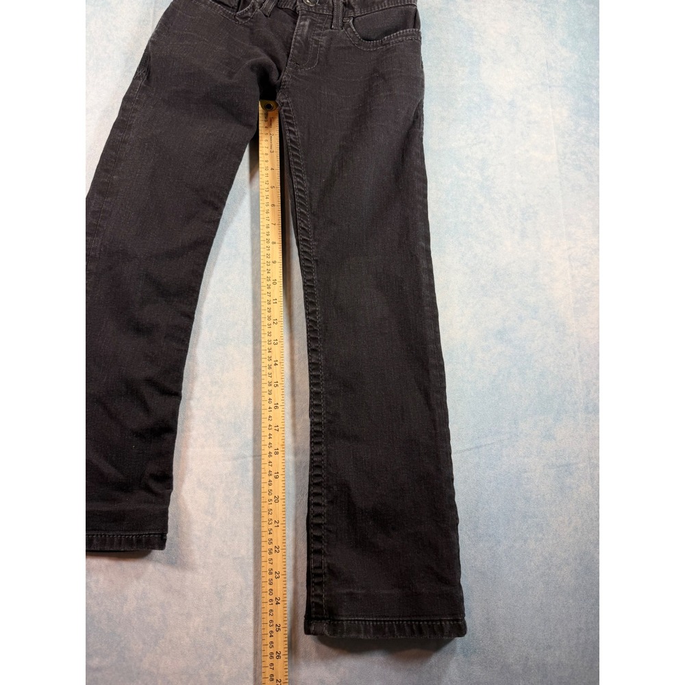 BKE‎ Aiden Bootleg Jeans Boys 25S Black Excellent Stretch Denim Embroidered - Picture 5 of 10